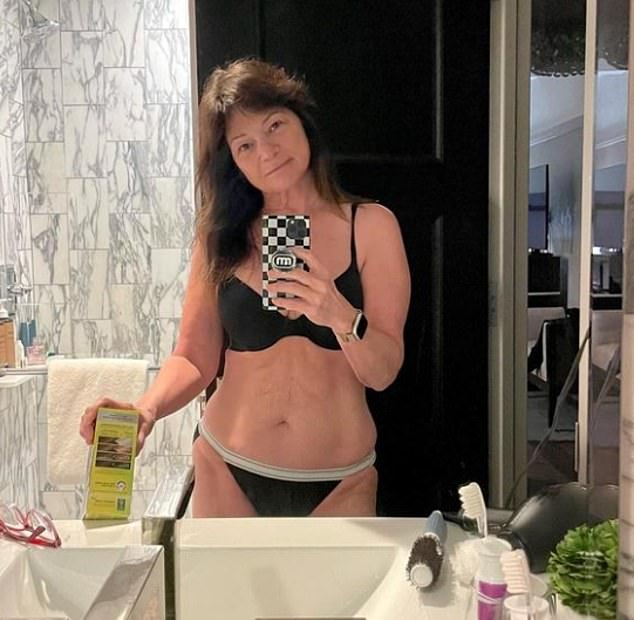 Valerie Bertinelli made a very rare move of posing in her lingerie for an image shared to Instagram on Tuesday