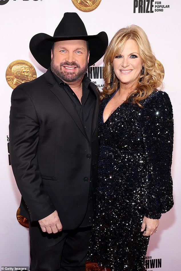 Trisha Yearwood will return to TV screens Tuesday to host a Christmas special amid husband Garth Brooks' sexual assault case - pictured March 2024