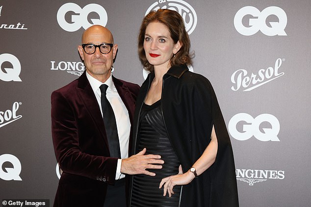 Felicity Blunt opened up about her husband Stanley Tucci's 'frightening' oral cancer journey on Tuesday which left him unable to eat (both pictured in 2022)