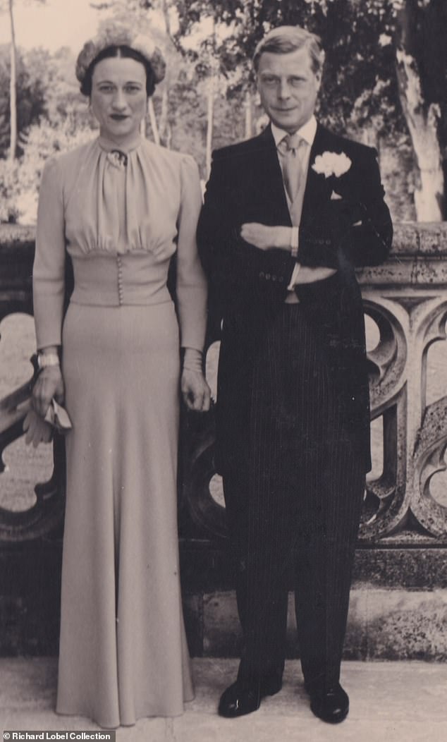 An unseen image of the former King Edward VIII and Wallis Simpson on their wedding day, June 3, 1937