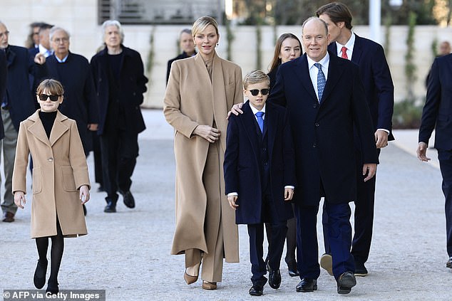 While housing prices have not been made public, real estate group Knight Frank reportedly estimated that properties in Mareterra will cost around £82,842.50 (€100,000) per square metre. Pictured: The Monegasque royals at the inauguration event