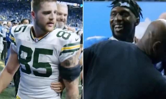 Lions star taunts Packers rival who had threatened to put 'hands' on him in fiery exchange