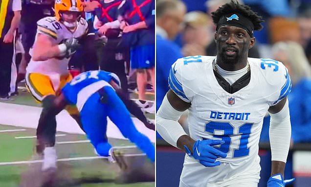 NFL fans demand Lions star is suspended for 'dirty' hit on Packers rival