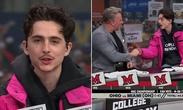 Football fans all say the same thing after Timothee Chalamet stuns College GameDay panel