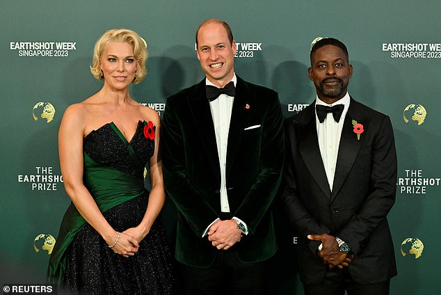 The actress revealed she and her co-presenter Sterling K. Brown (right) approached the Prince of Wales, 42, at the awards and told him he was 'a cut above the rest'