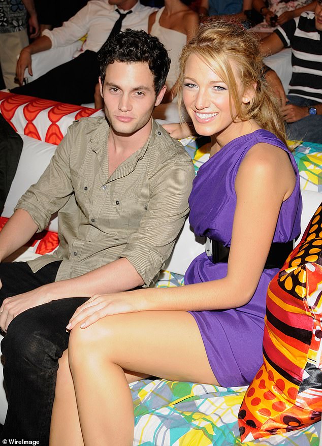 Pen Badgley and Blake Lively during the 2008 Teen Choice Awards. The couple dated for three years after meeting on the set of Gossip Girl