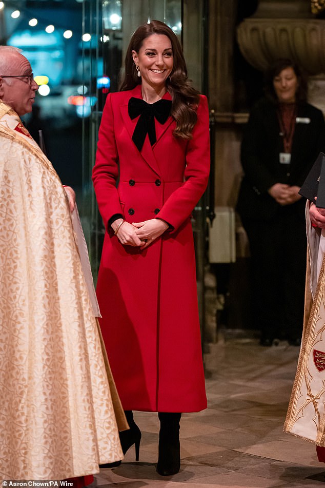 The Princess of Wales arrives for the Together At Christmas carol service at Westminster Abbey in London