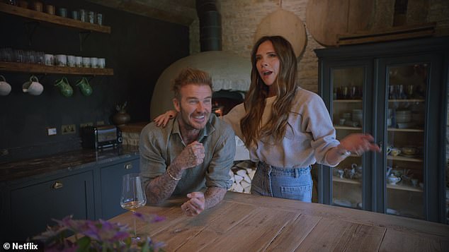 David and Victoria Beckham pictured in episode four of their hit Netflix documentary