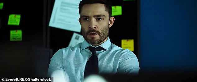 DarkGame was released on 21 December, and has since ranked as fifth in Netflix's Top Ten (pictured: Ed Westwick as Detective Ben Jacobs)