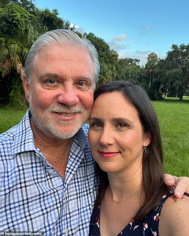 Rinder and his wife of 12 years, Christie Collbran, is seen here during a date night in September. She memorialized her beloved in a heartfelt post Sunday