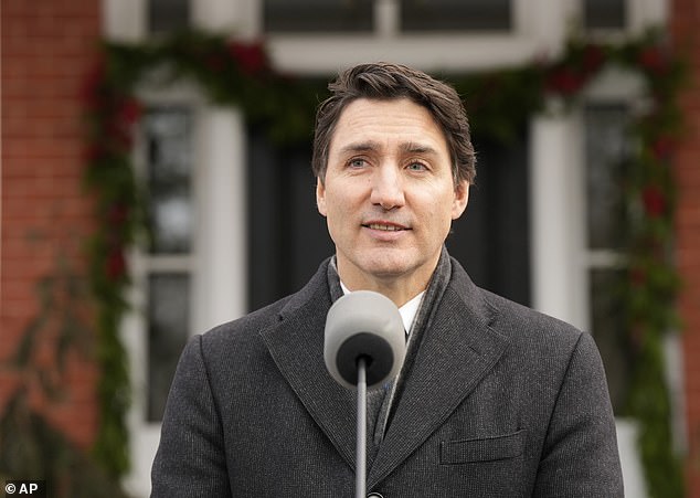 Outside his Rideau Cottage residence in Ottawa, Trudeau delivered a speech that a printed version seemed to suggest was made off the cuff