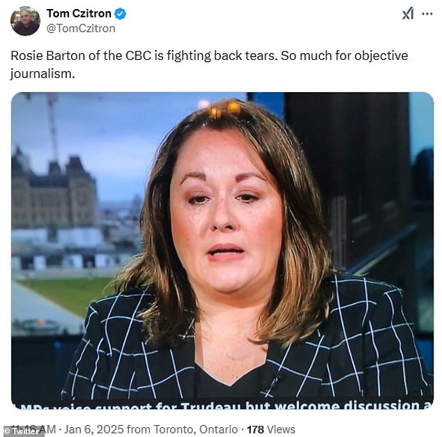 Her fate at the network is somewhat uncertain, after Trudeau's likely replacement has pondered 'defunding' the government station