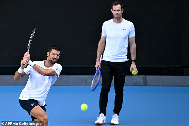 Novak Djokovic and Andy Murray took to the courts in Australia ahead of this year's Open