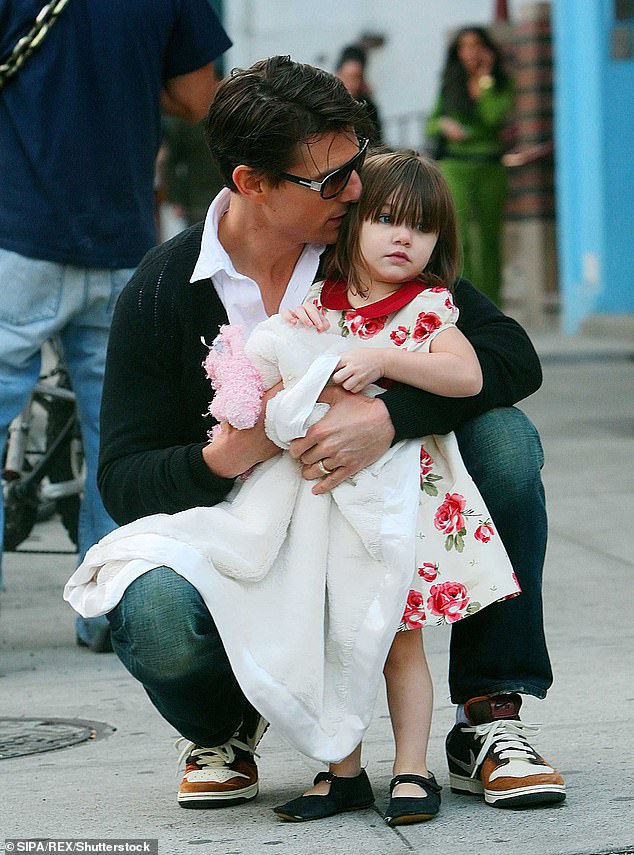 Pictured: Tom Cruise with his daughter Suri in New York in October 2008. Around the time of her 18th birthday, sources claimed Suri does not have a relationship with his daughter