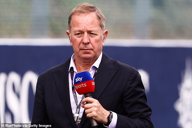 Martin Brundle (pictured) has branded Elon Musk an 'interfering d***' on X