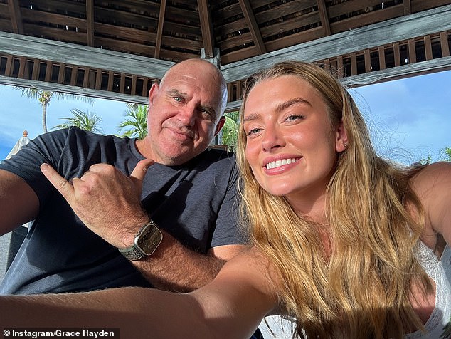 While she may be the daughter of legendary cricket star and commentator Matthew Hayden (left), Grace insists that she has plenty of experience for the job