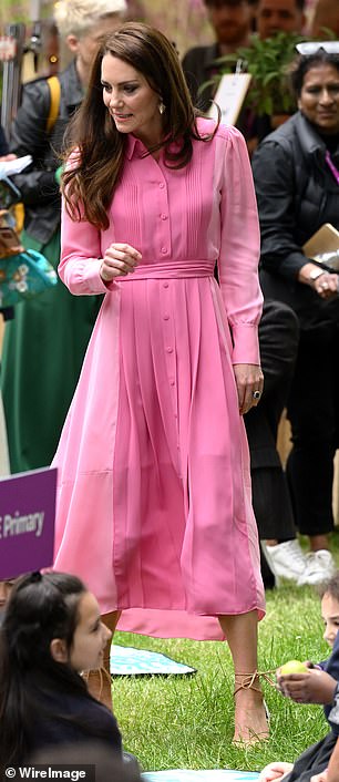 Princess Kate first wore this Me+Em dress when she met cancer sufferer Mila Sneddon who captured her heart, in 2021