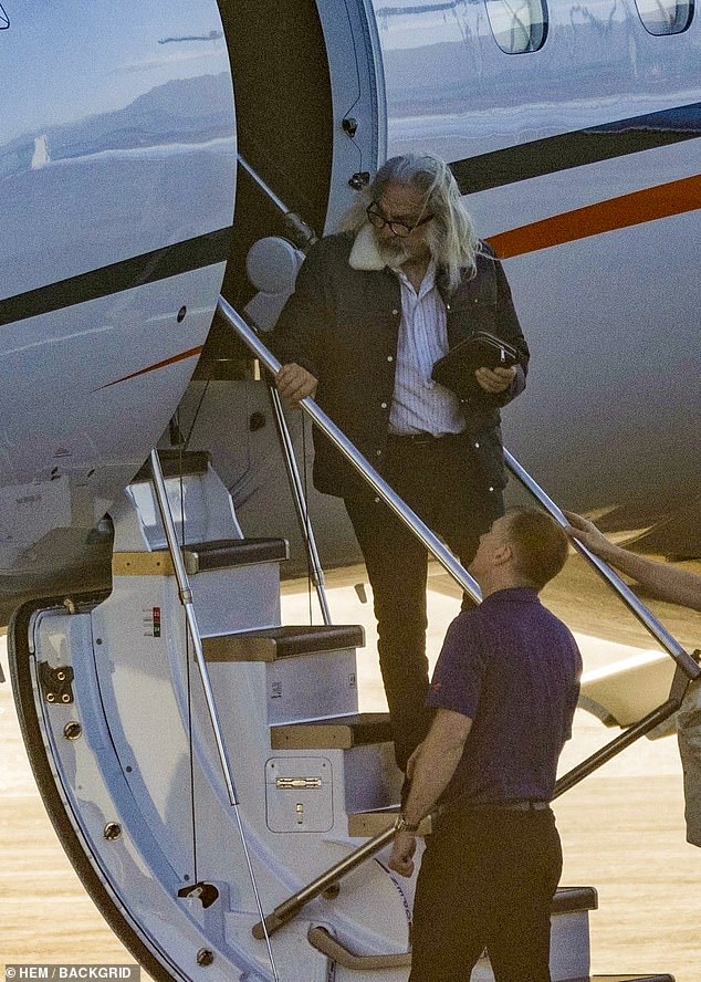 The couple, who have been linked since 2023, were accompanied by Leo's father George DiCaprio and his stepmother Peggy Ann Farrar