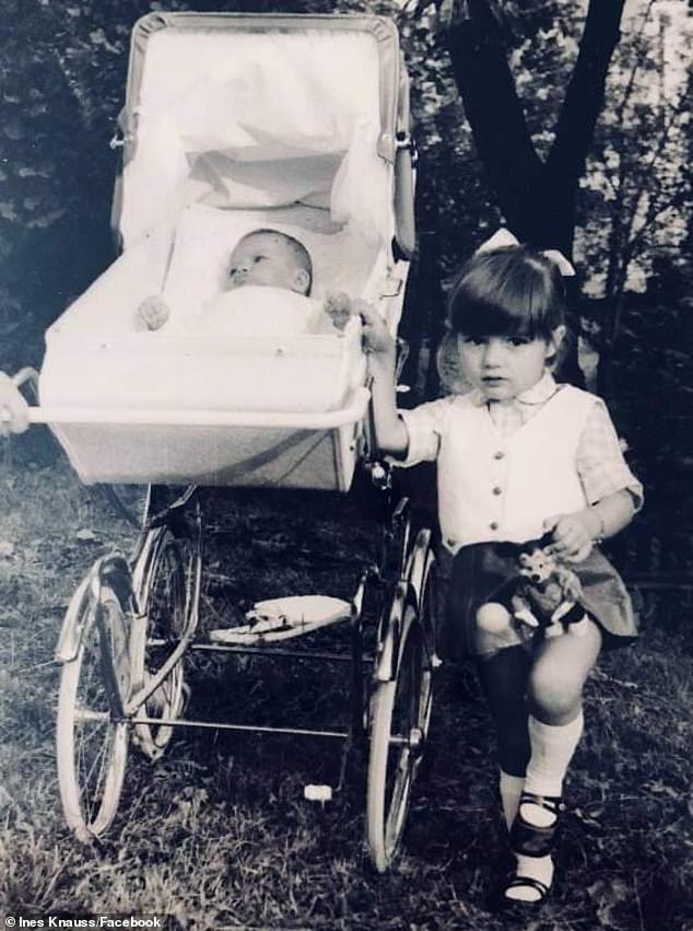 Melania mentions her sister by name 30 times in her eponymous biography. (Pictured: Photo posted by account believed to belong to Ines Knauss of her with Melania Trump as children)