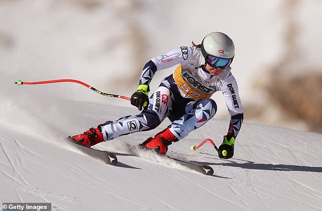 The 26-year-old Olympian crashed in training for Saturday's World Cup women's downhill