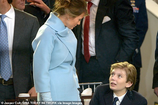 'Barron, what do you want to do when you grow up?' she then asked the toddler, who responded with, 'Business'