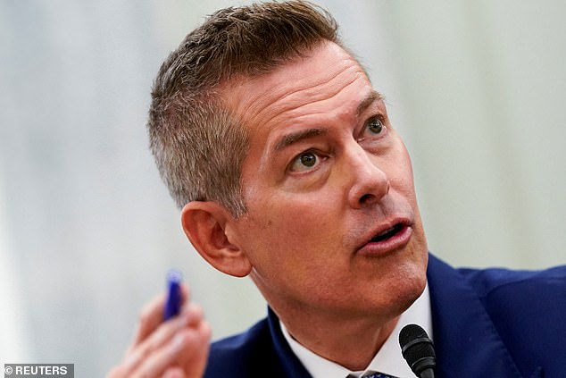 Sean Duffy, Donald Trump's nominee to be transportation secretary, testifies during a Senate Committee on Commerce, Science, and Transportation confirmation hearing on Capitol Hill in Washington, U.S., January 15, 2025. He was fully confirmed by the Senate on Tuesday