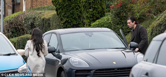 The Essex couple get into Ms Brockett's car after they spotted in Essex this evening