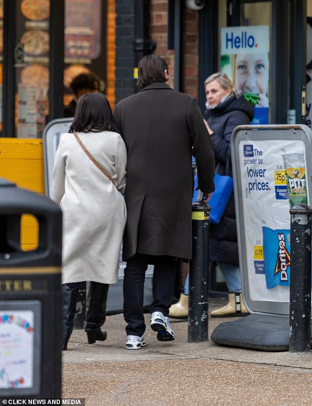 The two head into a Tesco supermarket shortly after Fincham's lawyer filed an appeal against his custodial sentence