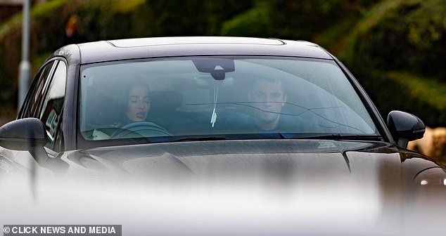 The reality TV show couple appeared to be more sombre as they sat in the car in Essex today