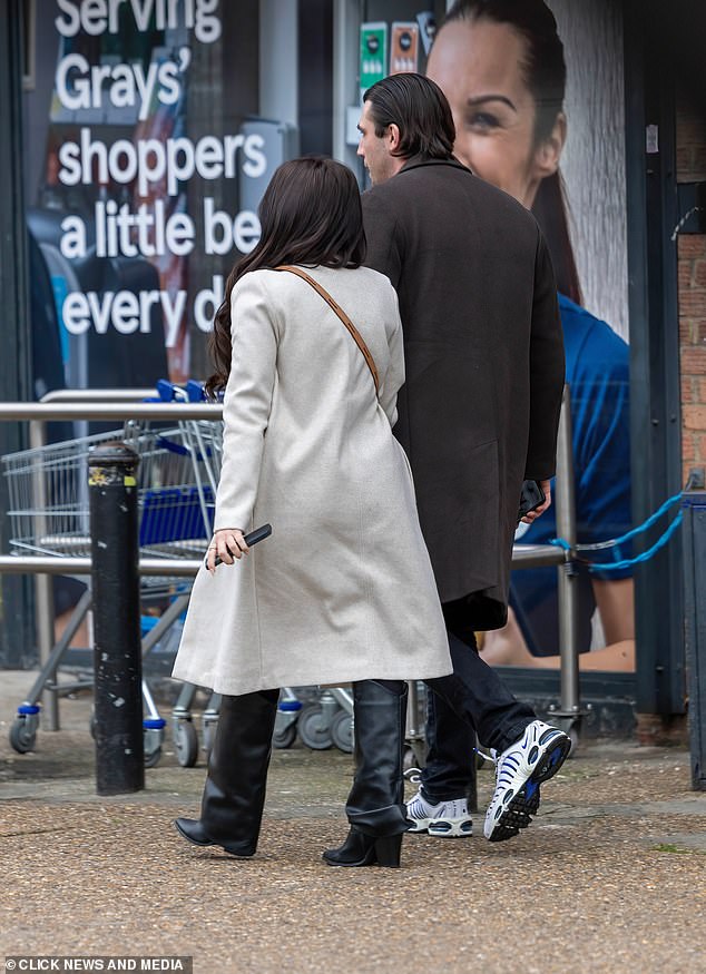 The duo were seen heading into a supermarket in Essex hand-in-hand