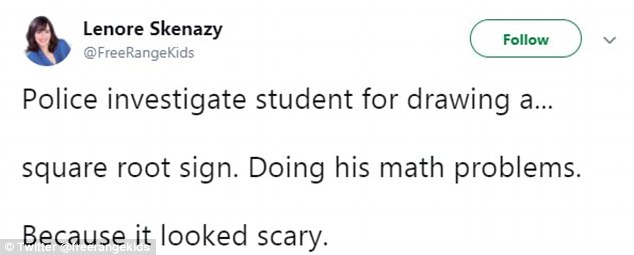 Police searched the student's home and concluded the high-schooler had any intent to cause harm to students or faculty. Many social media users commented that the situation was blown out of proportion (above)