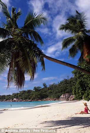 Honeymoon destination: Anse Lazio beach in the Seychelles, where the attack took place