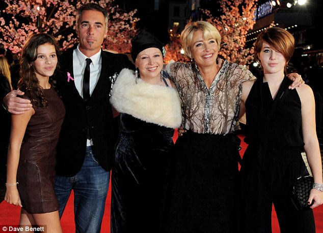 Rare appearances: Emma's husband Greg Wise last hit the red carpet with his wife at the Saving Mr Banks London premiere