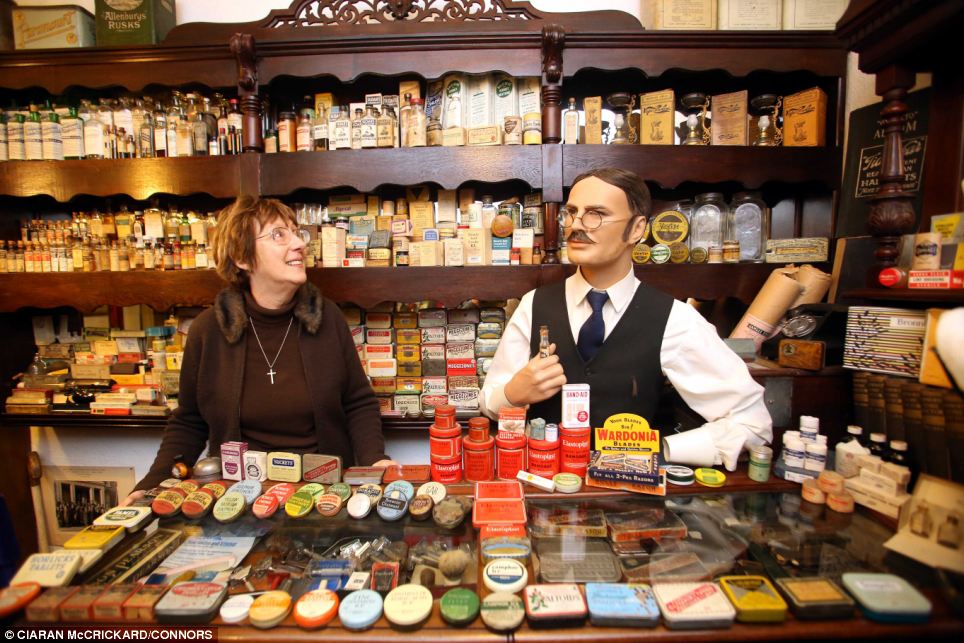 Friendly face: Jan Upton shares a moment with the museum chemist