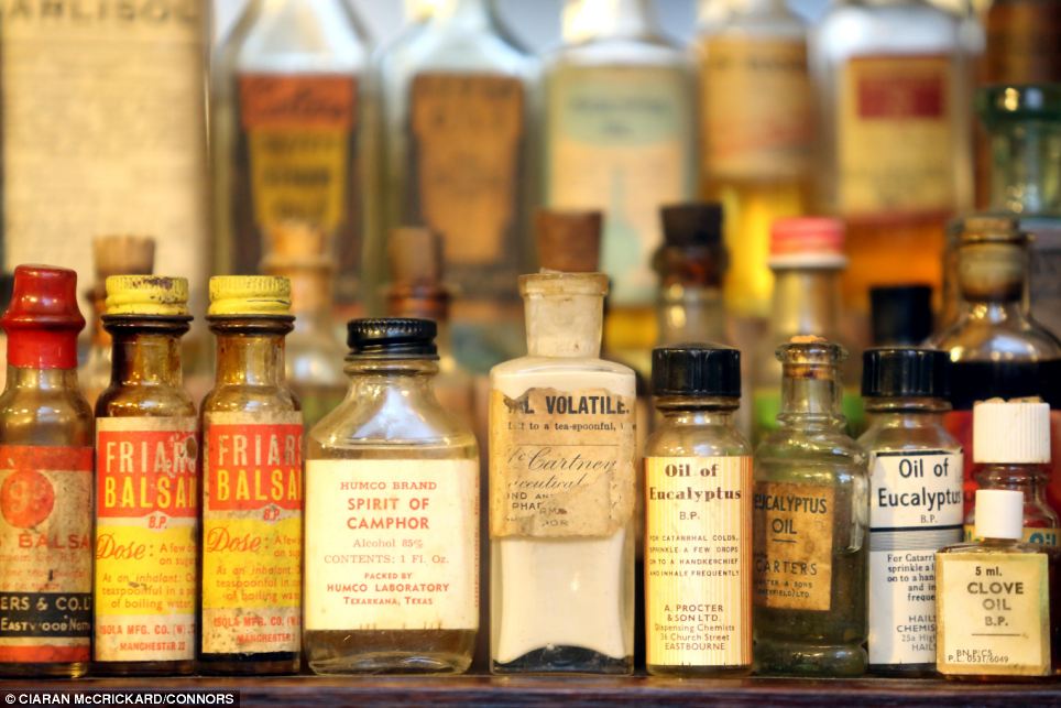 Just the tonic: A display of old medicine bottles fill the shelves of the museum's chemist