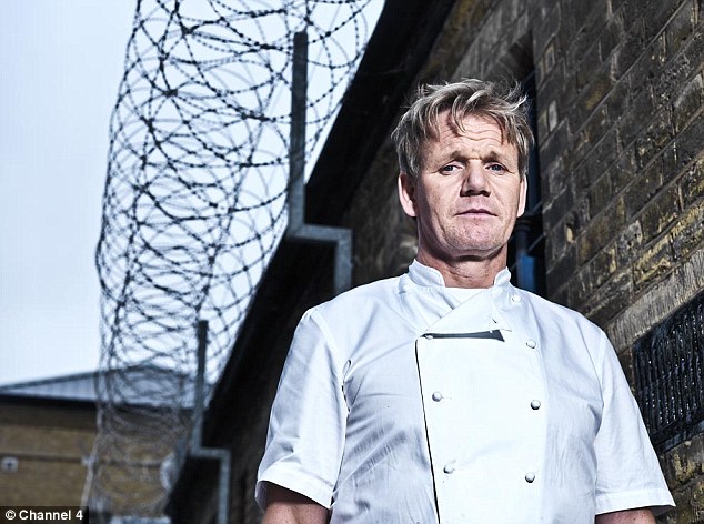 His usual look: Gordon in a promotional shot for his TV series Behind Bars with Gordon Ramsay