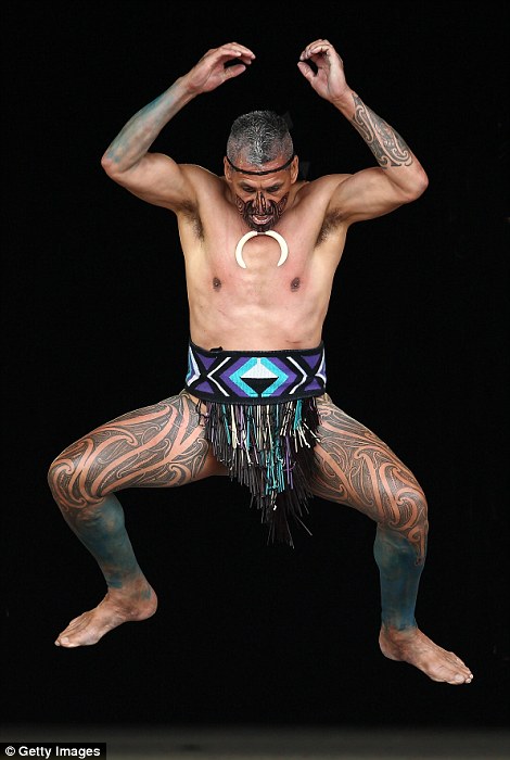 Members of Te Tu Mataora from Manawatu preform during the Te Matatini National Kapa Haka Festival.