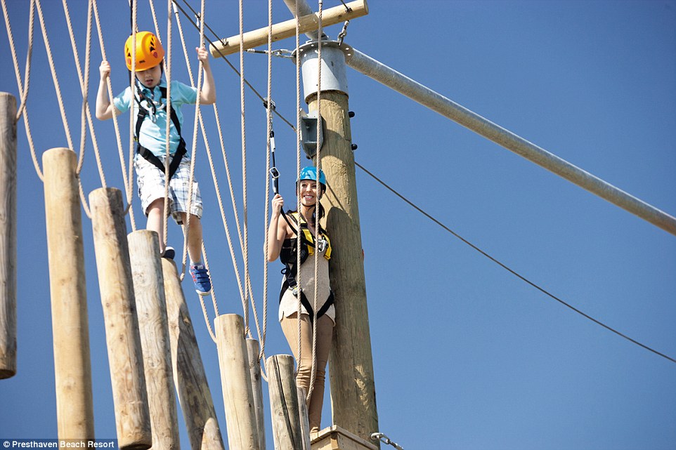 Scale new heights on the aerial adventure activity which boasts a range of challenges and obstacles to overcome