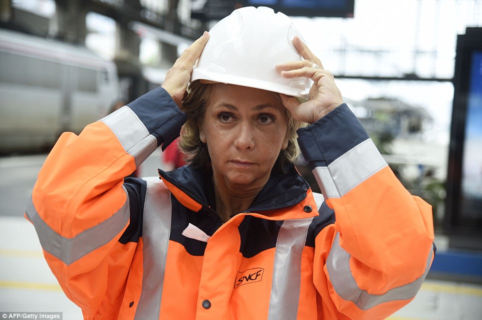 President of the Ile-de-France Region Valerie Pecresse visits the the railway tracks of the RER C line after the floods In Paris