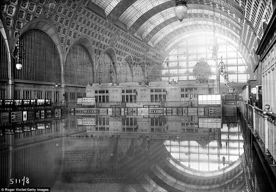 The inside of Paris' iconic Orsay station was completely submerged in the floods, which left many residents struggling for transportation around the French capital