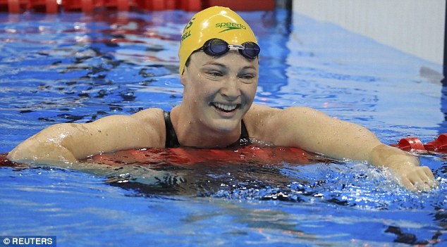 Cate Campbell (pictured) kicked off the qualifying heats for Australia by smashing the Olympic record when she completed two laps of the pool in 52.78 seconds