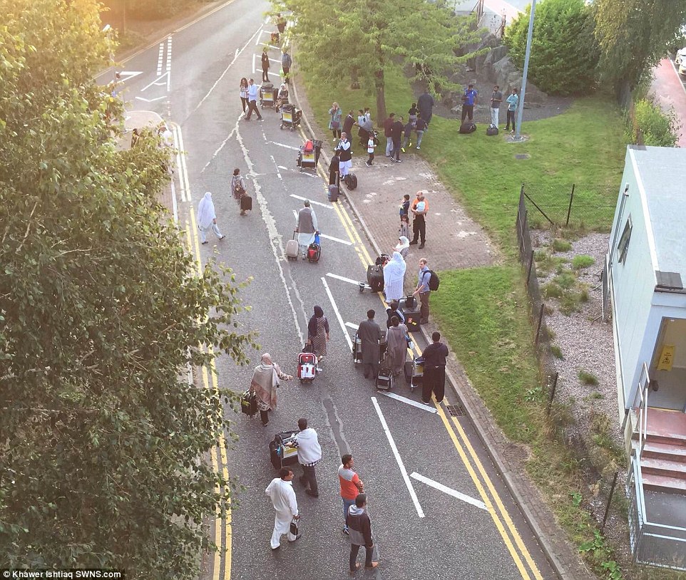 Previous scare: Last week hundreds of passengers were evacuated from Manchester Airport, pictured