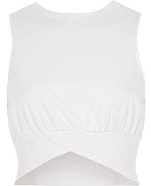 White sleeveless rib crop top by River Island, $28; riverisland.com