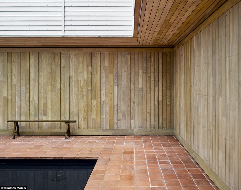 Central point: The hidden three-storey courtyard sits in the centre of the main house - and is used for 'quiet contemplation'