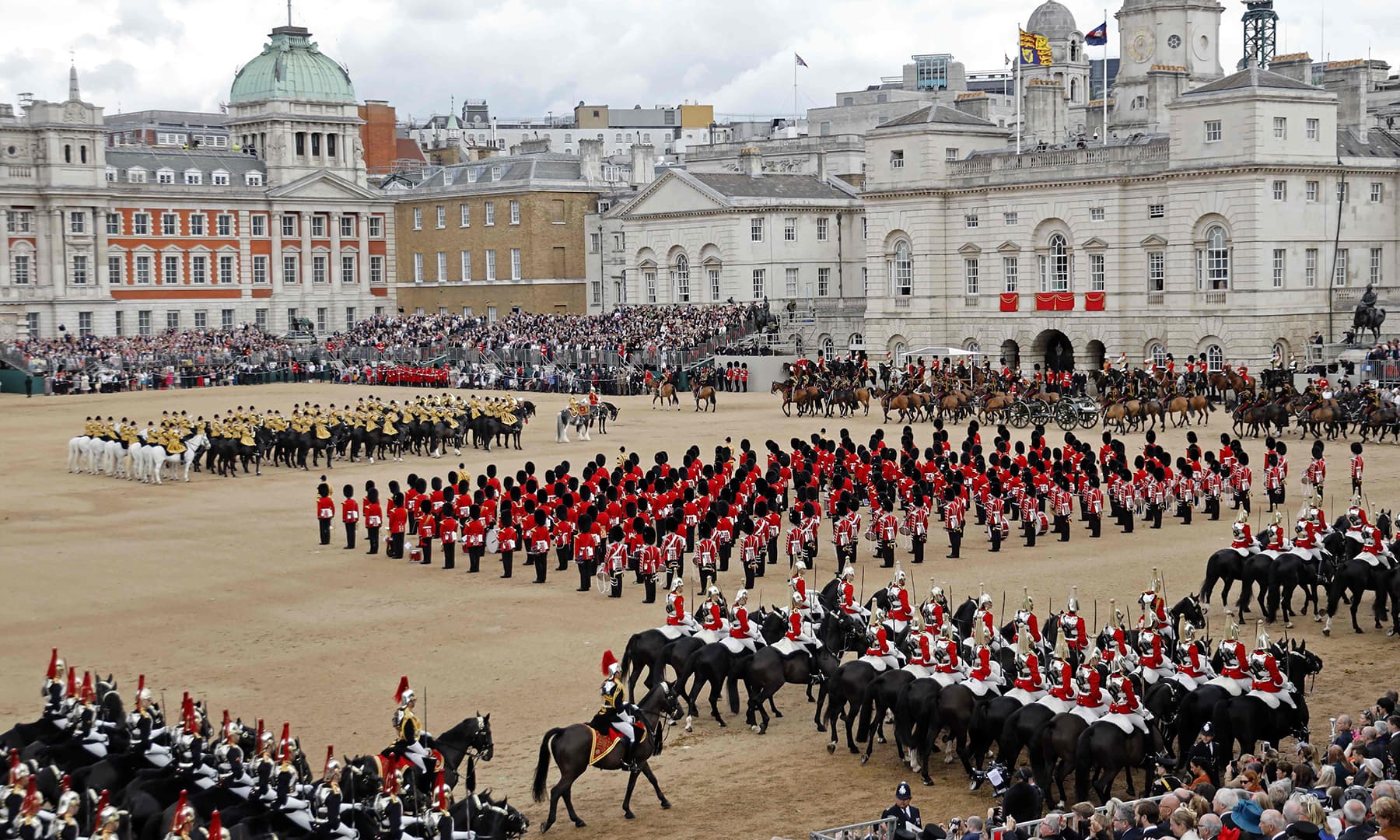 Britain's Queen Elizabeth II's Birthday Parade, 'Trooping the Colour', is performed in Horseguards parade in London on June 8. — AFP