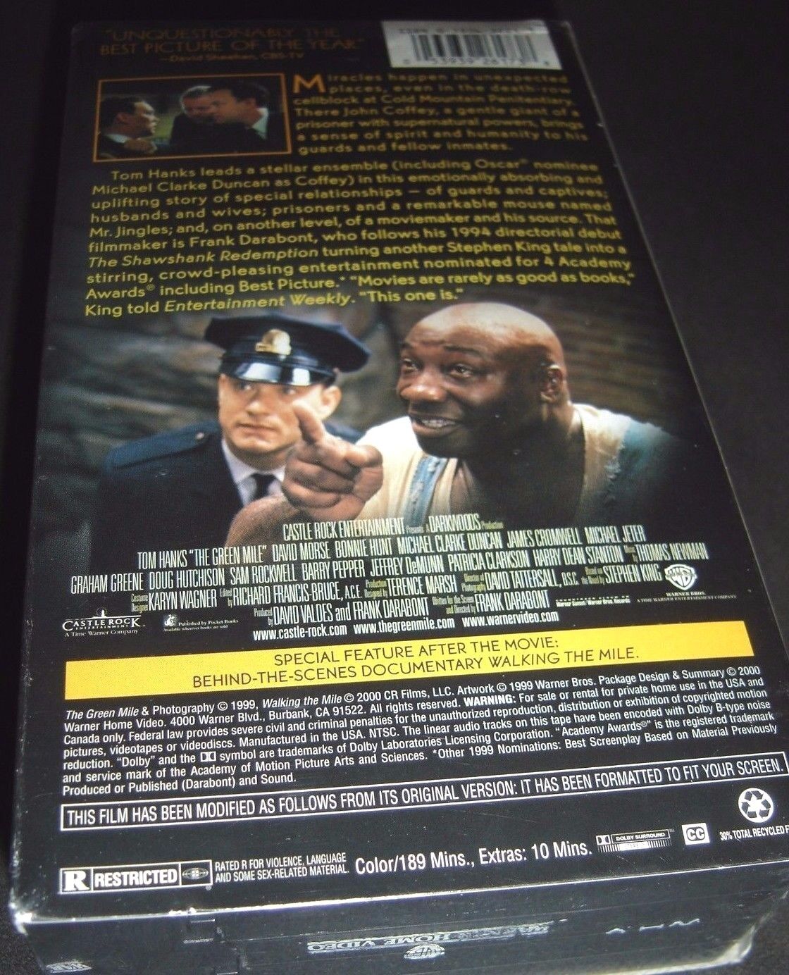 The Green Mile (VHS, 2000, Collector's Edition - With Documentary) NEW ...