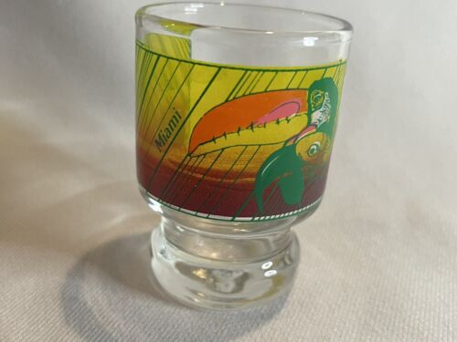 Miami Florida Shot Glass Miami Colorful Toucan Bird Souvenir Shot Glass ...