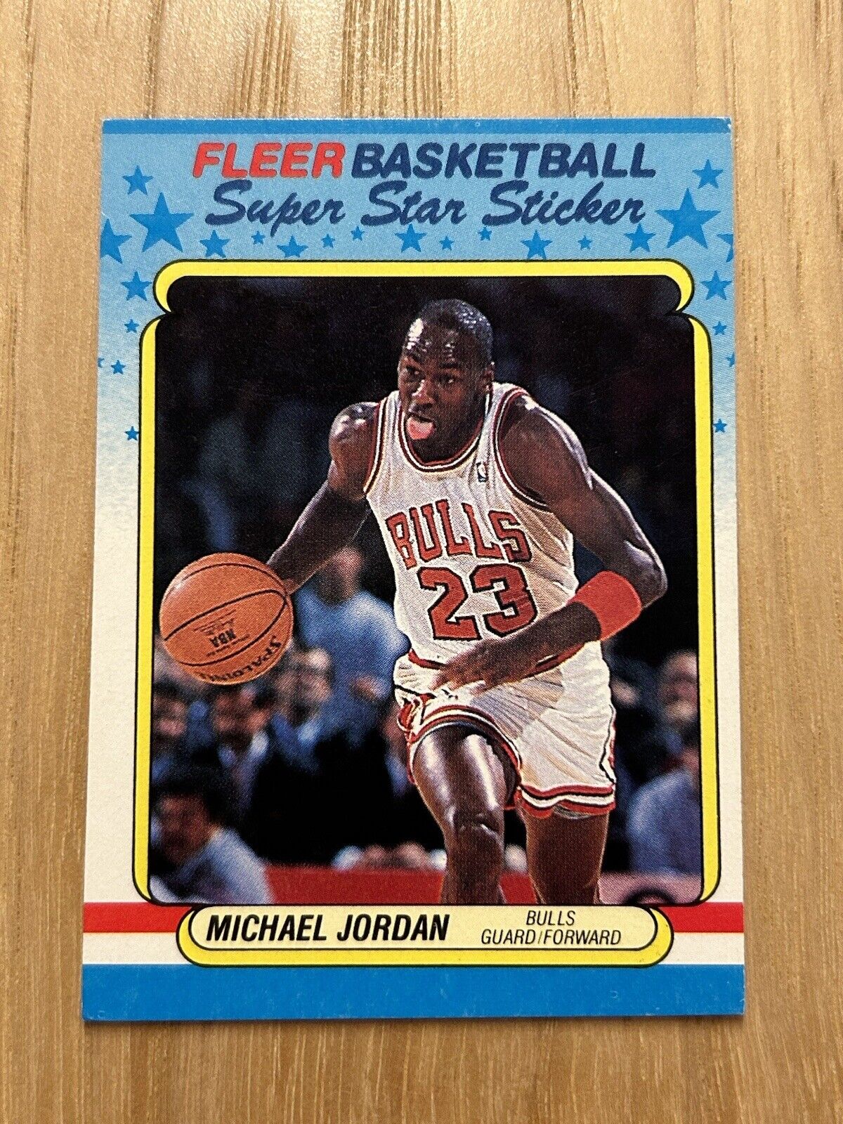 The GOAT! 1988 Fleer MICHAEL JORDAN Super Star Sticker #7. No RESERVE ...