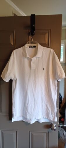 Ralph Lauren polo shirt, white, Large, made in USA - image 1