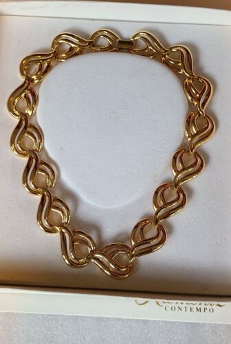 Vintage Krementz Contempo Gold Tone Choker Neckla… - image 1